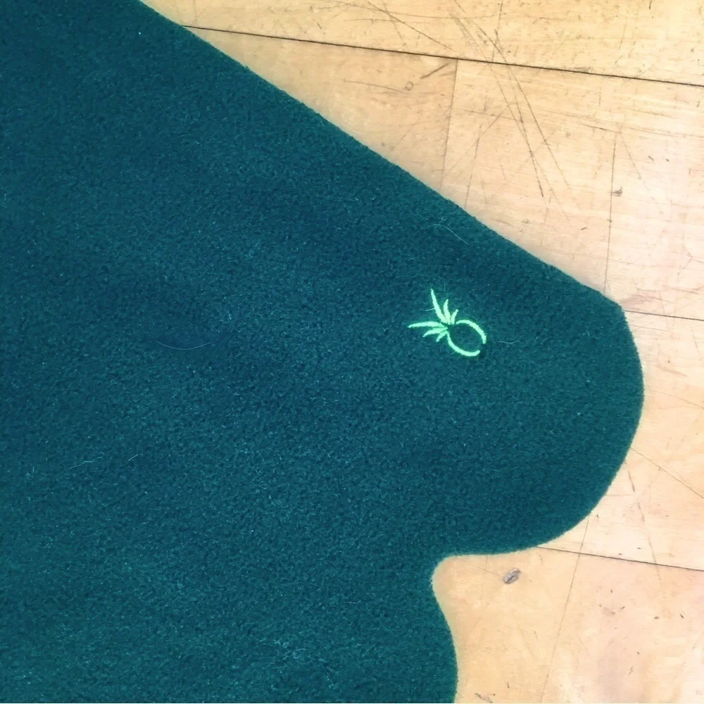 dudley stephens Fleece Scalloped Edge Scarf, Hunter Green